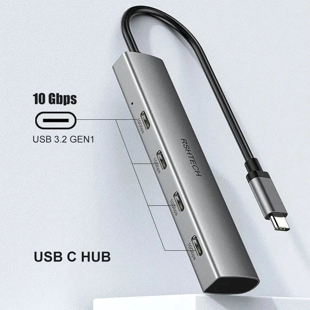 Concentrateur 4 en 1 USB-C vers USB-C 3.2 10 Gbit/s