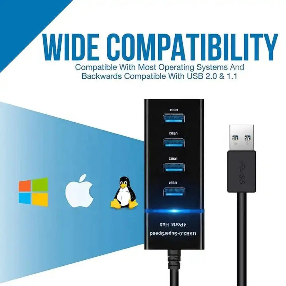 Concentrateur USB 3.0 4 en 1 - Noir Ultimate Mlink