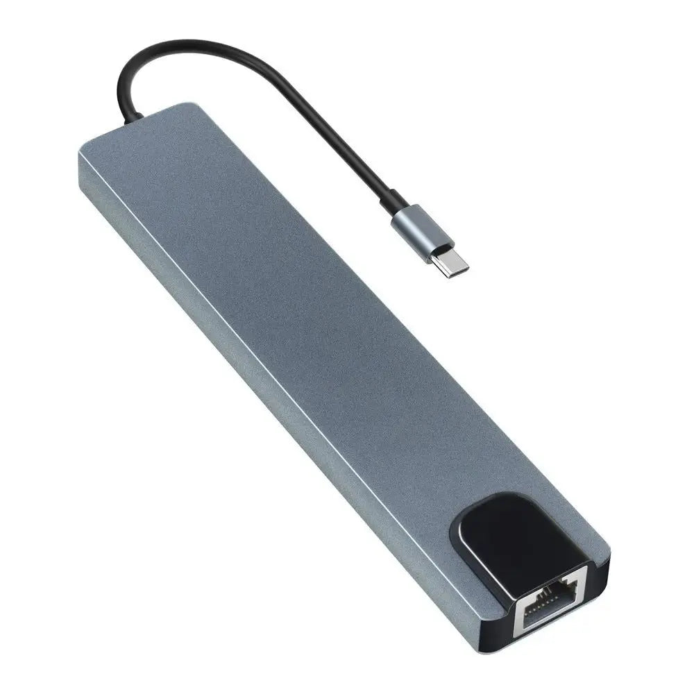 Concentrateur USB-C 3.0 8 en 1 en Aluminium par Mlink: Transformez Votre Ordinateur Portable en Station de Travail Ultime! 🚀