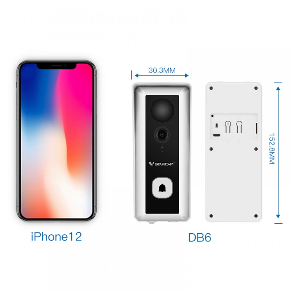 Caméra de sonnette vidéo VStarcam DB6 et carillon intérieur