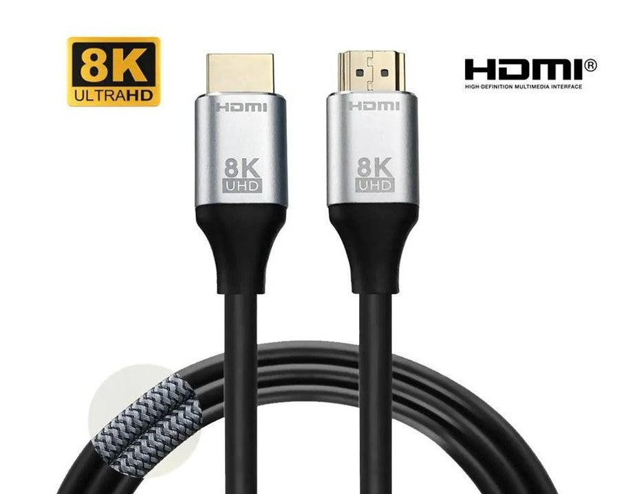 Câble HDMI® 2.1 en nylon tressé 8K Ultra HD 48Gbps HDR 3D