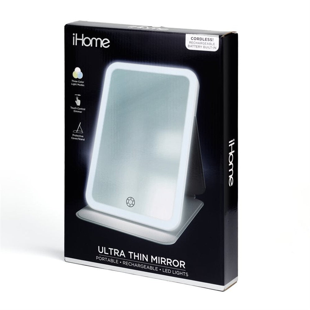iHome Ultra Slim Shatterproof Illuminated Portable Mirror