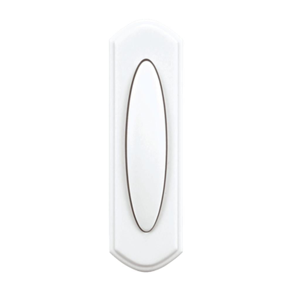 Sonnette à Bouton-poussoir sans fil à piles, blanc