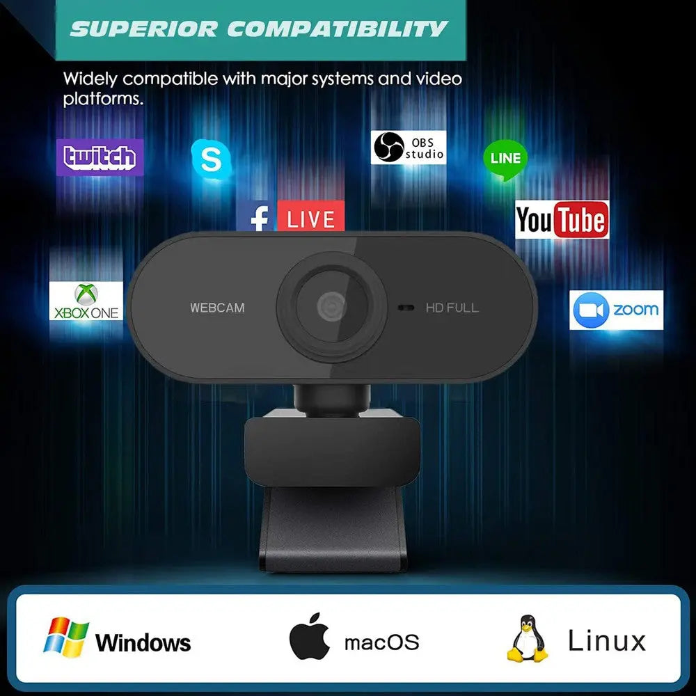 Webcam Full HD Plug & Play 2MP Mlink