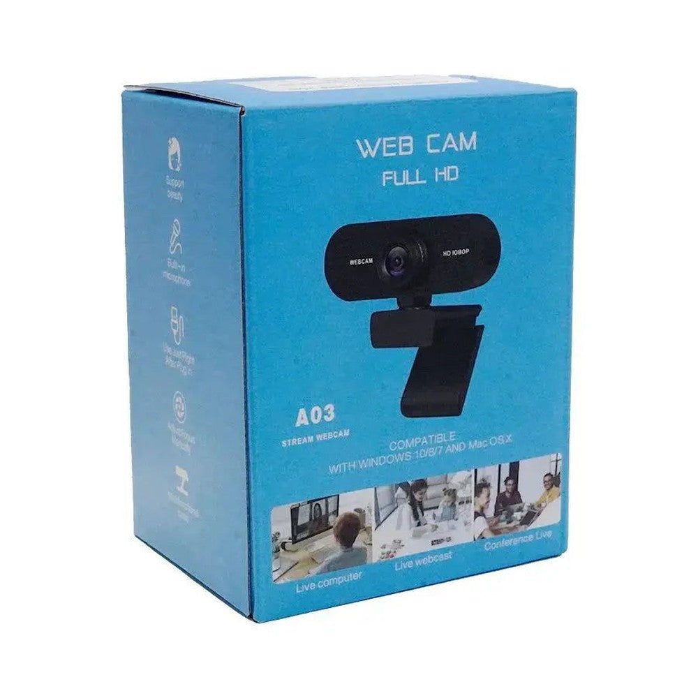 Webcam Full HD Plug & Play 2MP - Qualité Vidéo Exceptionnelle pour Télétravail et Appels Vidéo Full HD 1080P