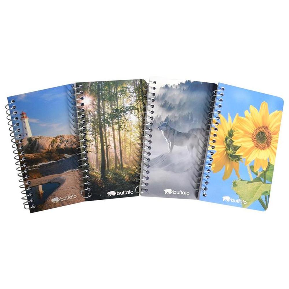 Buffalo Nature-Print Spiral Notepad 7.5x12.5cm - 120 Ruled Pages