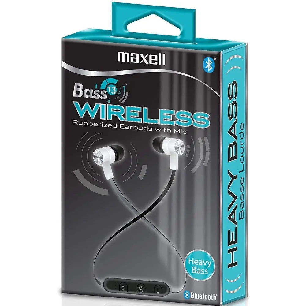Écouteurs Bass 13 avec Bluetooth & micro - blanc - MIDAN Electronic