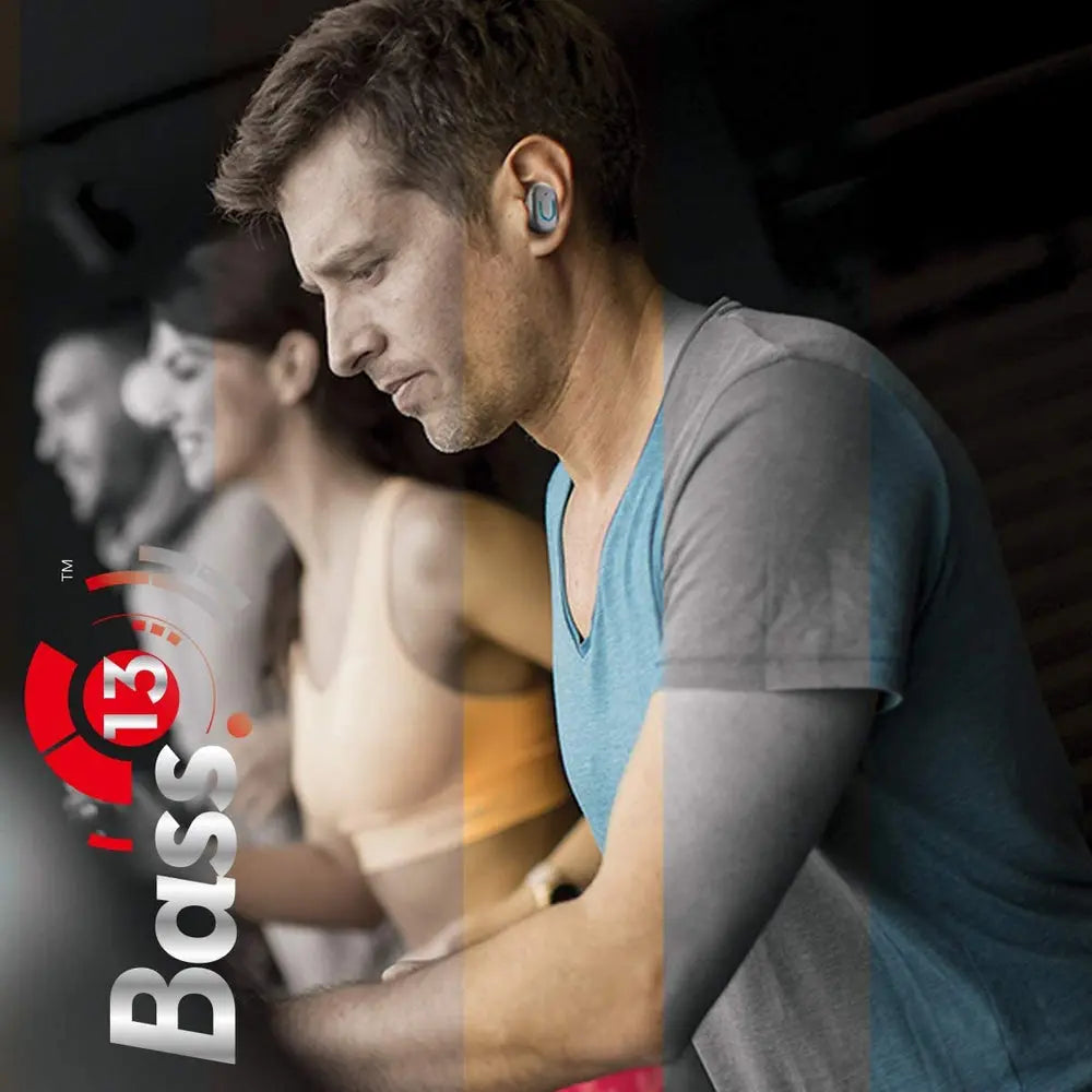 Écouteurs Bass 13 True avec Bluetooth & micro - gris - MIDAN Electronic