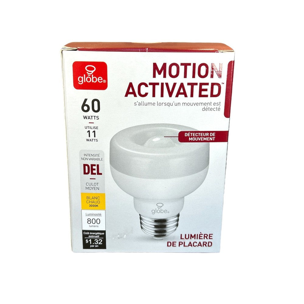 Ampoule LED 11W pour placard avec détection de mouvement Globe