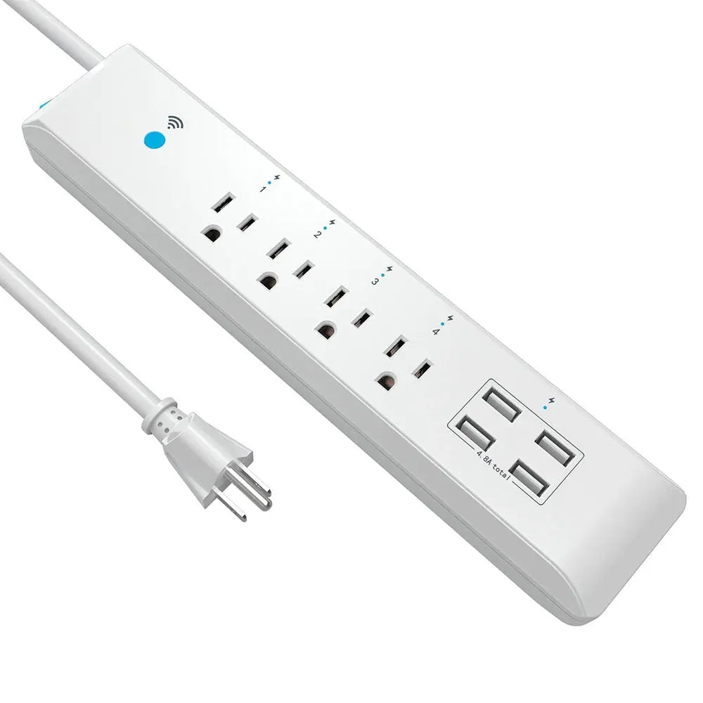 WiFi Smart Power Strip - 4 Outlets - 4 USB ports - MIDAN Electronic
